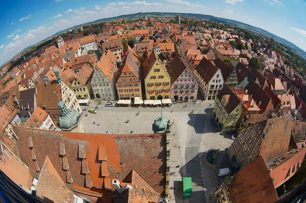 Rothenburg Der Tauber Gemania Septiembre 2010 Vista Aérea Ciudad Desde —  Fotos de Stock