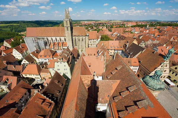 Rothenburg Der Tauber Gemania Septiembre 2010 Vista Aérea Ciudad Desde — Foto de Stock