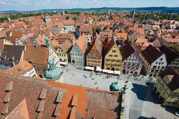 Rothenburg Der Tauber Gemania Septiembre 2010 Vista Aérea Ciudad Desde —  Fotos de Stock