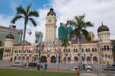 Kuala Lumpur, Malezya bağımsızlık Meydanı (Dataran Merdeka) Sultan Abdul Samad binasında için görüntüleyin.
