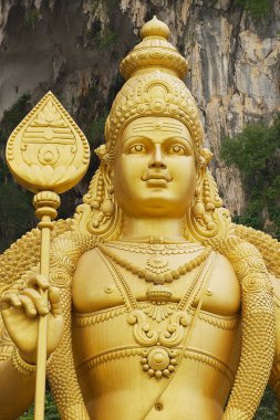 Kuala Lumpur, Malezya - 31 Ağustos 2009: Lord Erdal Batu mağaraları girişinde Kuala Lumpur, Malezya heykeli.