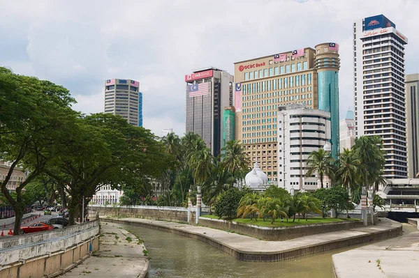 Kuala Lumpur Malezya Ağustos 2009 Güzel Masjid Jamek Camii Arka — Stok fotoğraf