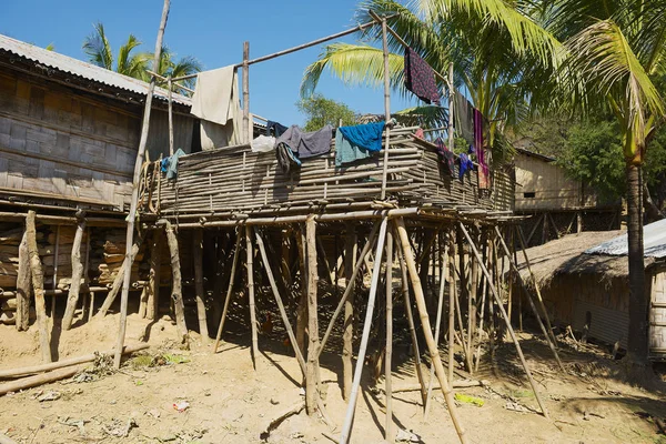 Bandarban Bangladesh February 2014 Traditional Bamboo Marma Hill Tribe Building — Stock Photo, Image