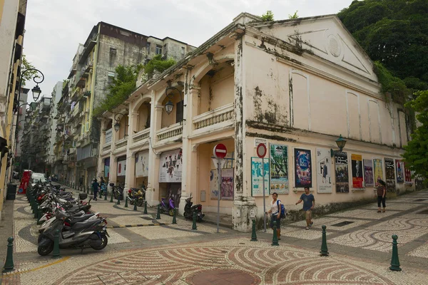 Macau China September 2013 Uitzicht Oude Gebouwen Straat Historische Wijk — Stockfoto