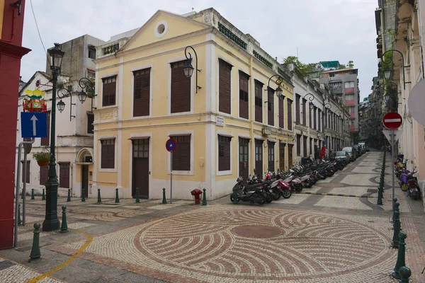 Makao Çin Eylül 2013 Görünümüne Eski Binalar Street Tarihi Çeyrek — Stok fotoğraf