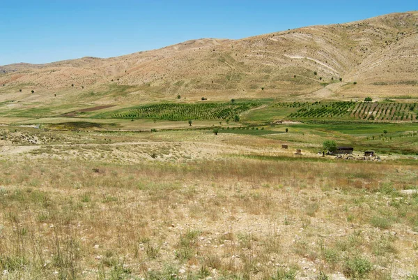 Yasuj Iran Juin 2007 Paysage Montagneux Avec Camp Nomade Bakhtiari — Photo