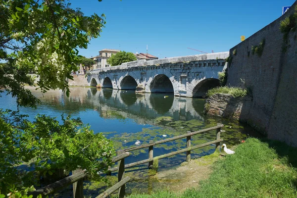 Rimini Talya Mayıs 2013 Rimini Talya Marecchia Nehri Üzerinde Tarihi — Stok fotoğraf