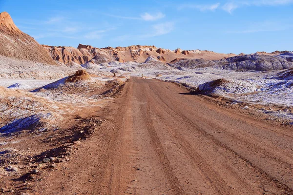 Dirt Road Moon Valley Atacama Desert San Pedro Atacama Chile — Stock Photo, Image