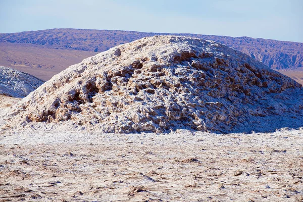 Dry Salt Clay Terrain Moon Valley Atacama Desert San Pedro — Stock Photo, Image
