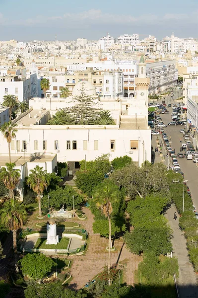 Sfax Tunesië November 2011 Hoge Hoek Uitzicht Straat Het Centrum — Stockfoto