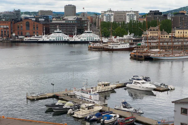 Oslo Noruega Junho 2012 Vista Para Cidade Oslo Porto Oslo — Fotografia de Stock