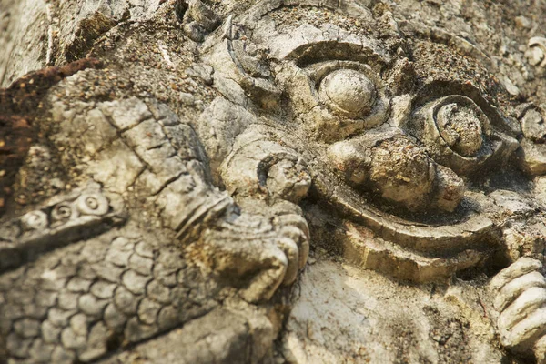 Sukhothai Tailandia Noviembre 2013 Detalle Decoración Piedra Las Ruinas Del —  Fotos de Stock