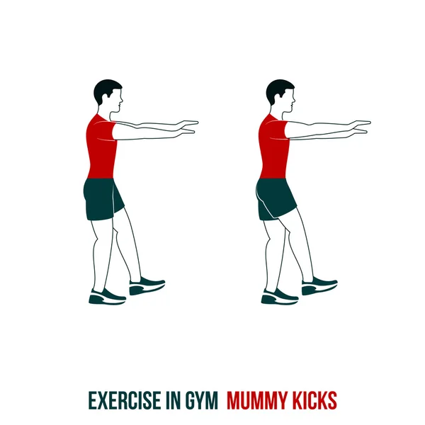 Ícones aeróbicos e de treino —  Vetores de Stock