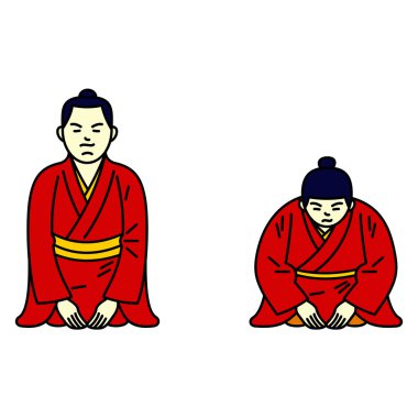 Vektör çizim Japon çocuk