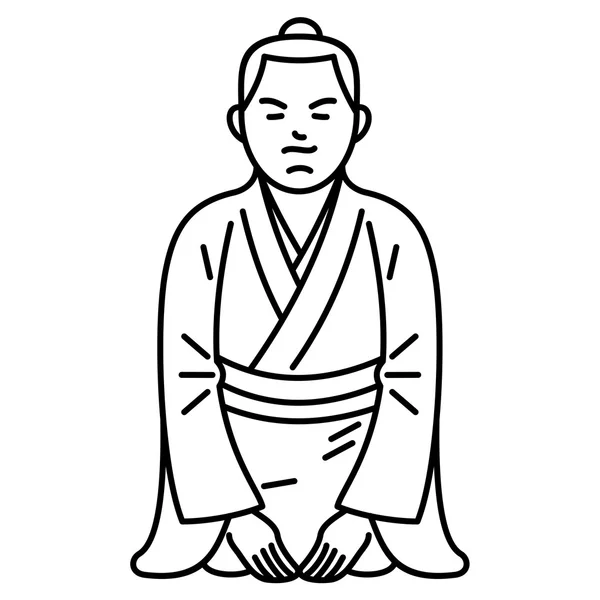 Векторні ілюстрації японської хлопчик — стоковий вектор