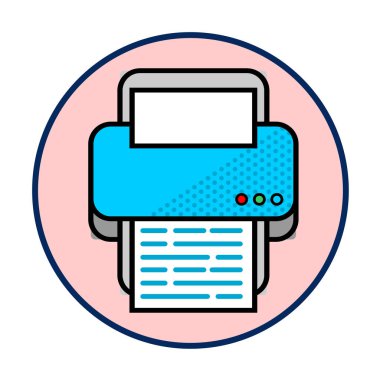 Çizgi stili bilgisayar vektör Icon set