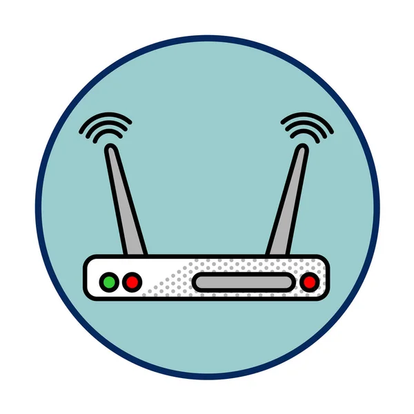 Значок вектора интернет-маршрутизатора в стиле линии — стоковый вектор
