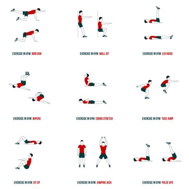 Aerobic ve egzersiz simgeler