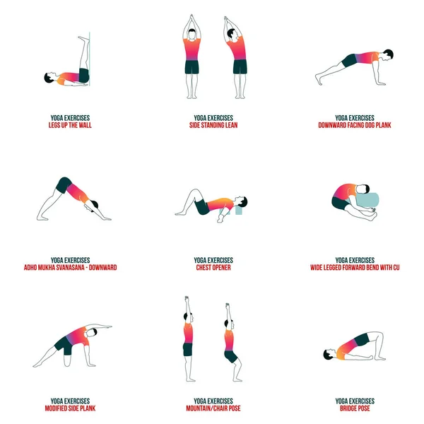 Aerobic en training pictogrammen — Stockvector