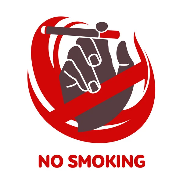 Vektor-Symbol zum Rauchen in flachem Stil — Stockvektor