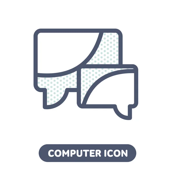 Icona vettoriale del computer portatile nello stile di linea — Vettoriale Stock