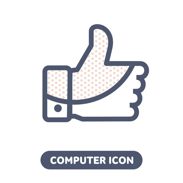 Vector Like icon in social networks — Stock Vector