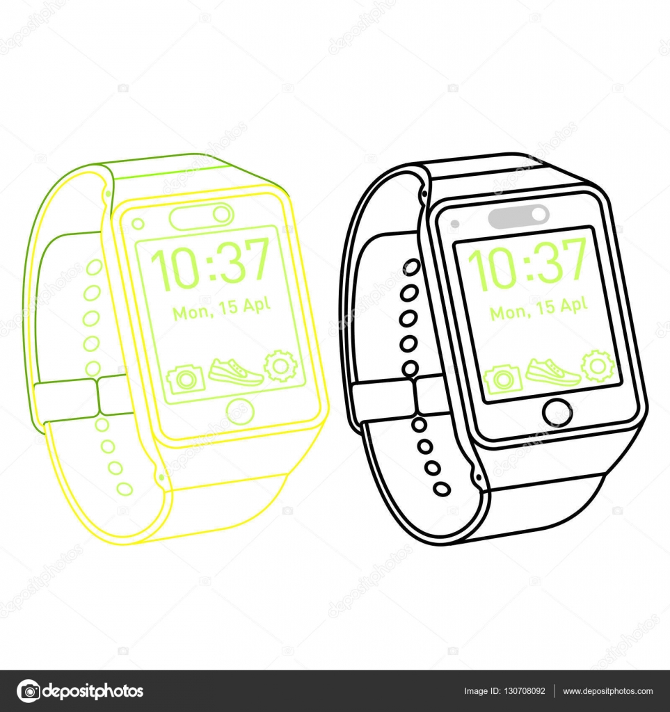フィットネス バンド スマートウォッチのベクトル イラスト ストックベクター C Samorodinov フィットネス バンド スマートウォッチのベクトル イラスト ストックベクター C Samorodinov