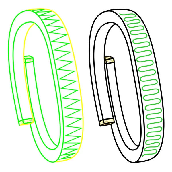Векторні ілюстрації фітнес-групи, браслет для рук — стоковий вектор