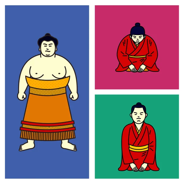 Векторні ілюстрації японської хлопчик — стоковий вектор