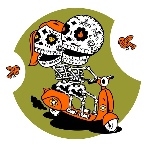 Vectorillustratie van skeletten — Stockvector