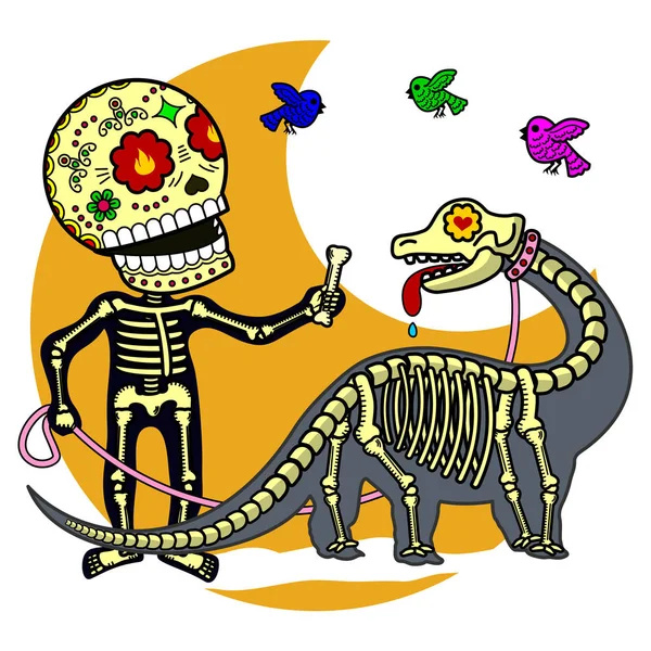 Ilustração vetorial de esqueletos —  Vetores de Stock
