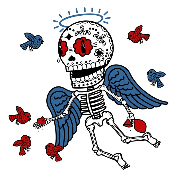 Vectorillustratie van skeletten — Stockvector