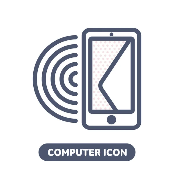Vektorové ikony v linestyle smartphone — Stockový vektor