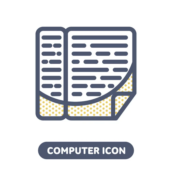 Documento icono vectorial en linestyle — Vector de stock