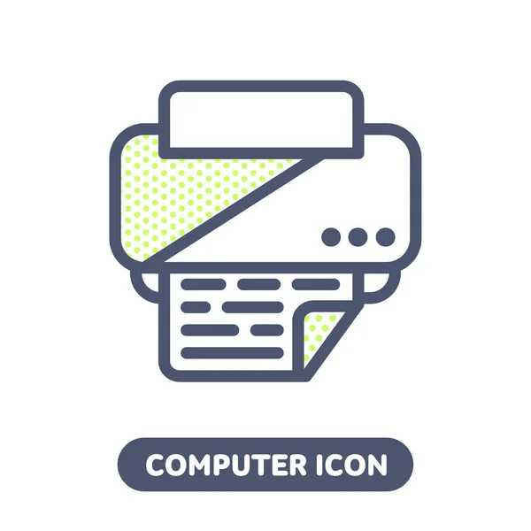 Printer vector icon in linestyle — Stock Vector