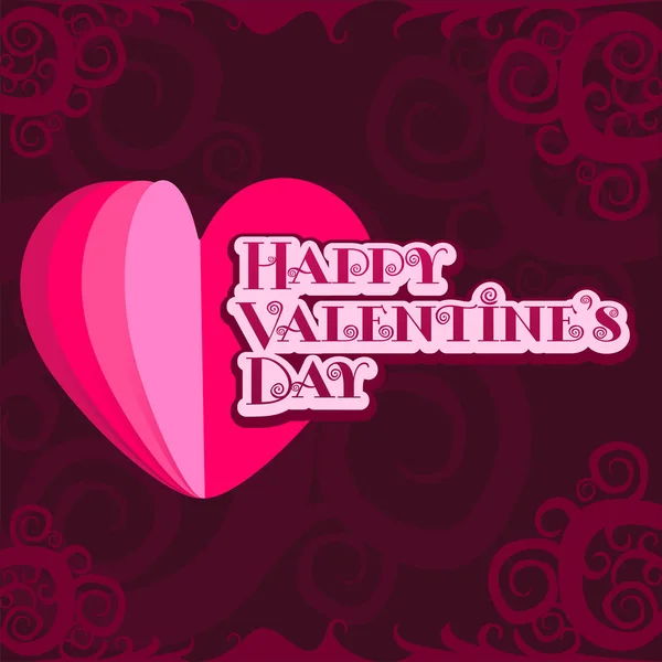 Vector illustration ard Happy Valentine s Day — Stock Vector