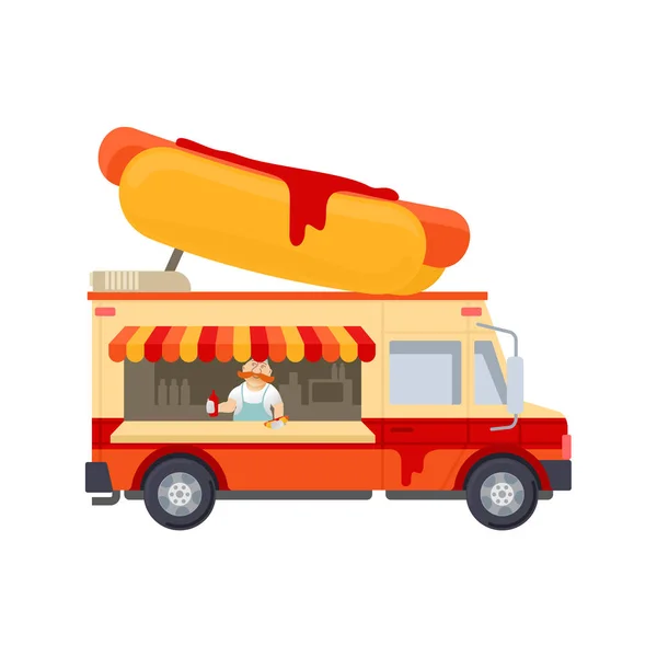 Foodtruck Vektor flache Illustration — Stockvektor