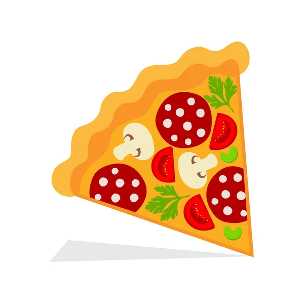 Illustration plate vectorielle pizza — Image vectorielle