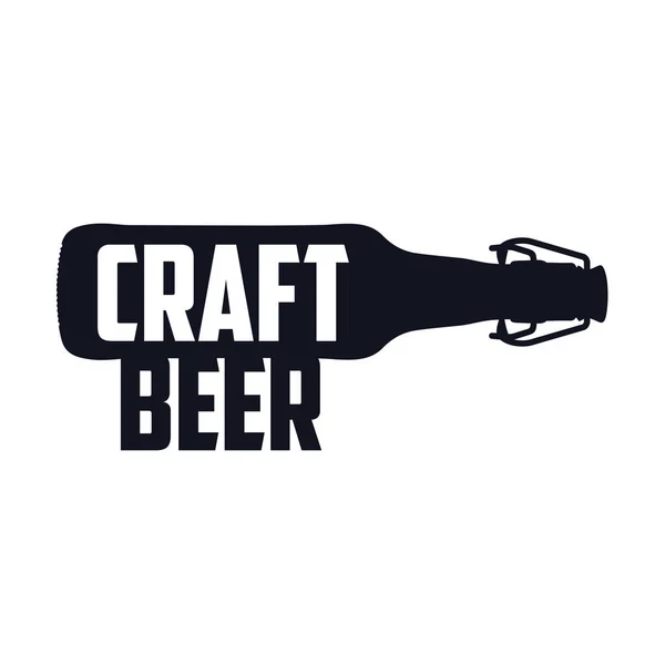 Logo cerveza artesanal — Vector de stock
