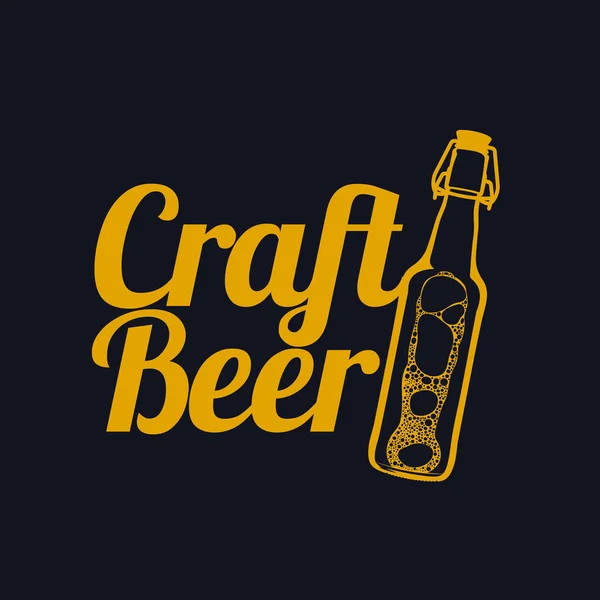 Logo bière artisanale — Image vectorielle