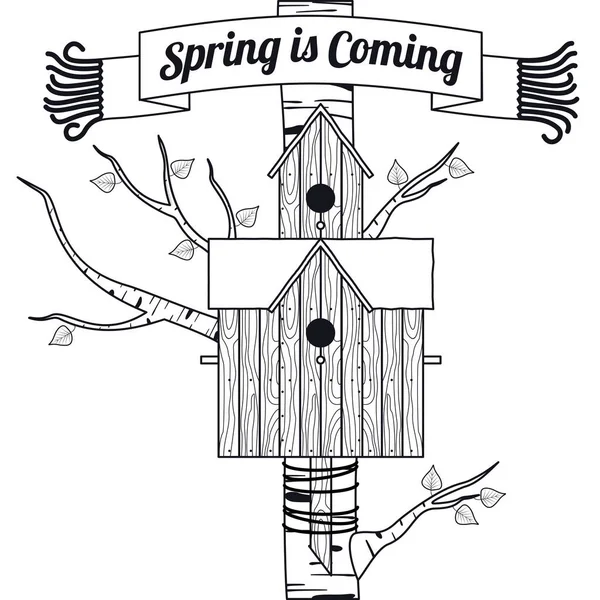 Carte vectorielle printemps — Image vectorielle