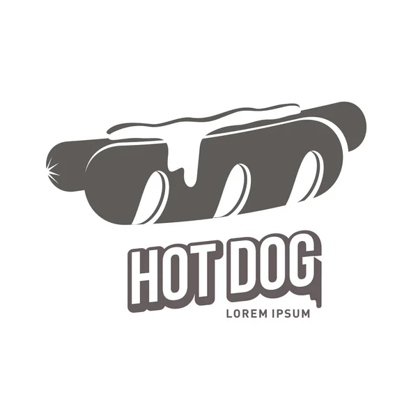 Platte vectorillustratie hotdog — Stockvector