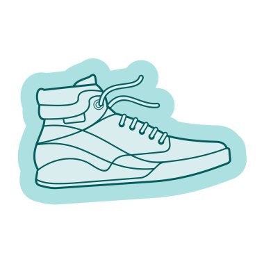 Spor ayakkabılarının vektör çizimi