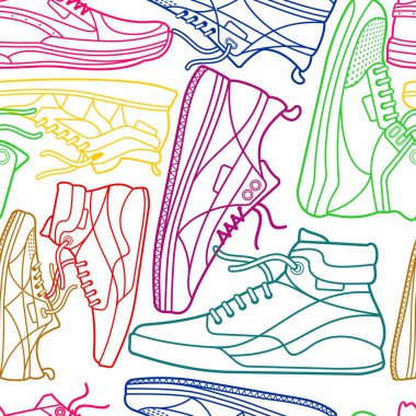 Spor ayakkabılarının vektör çizimi