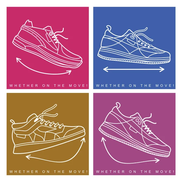 Vectorillustratie van sneakers — Stockvector