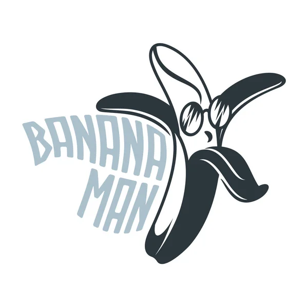 Banán logo šablon — Stockový vektor