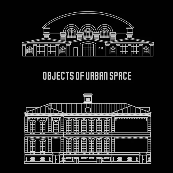 Objetos del espacio urbano — Vector de stock