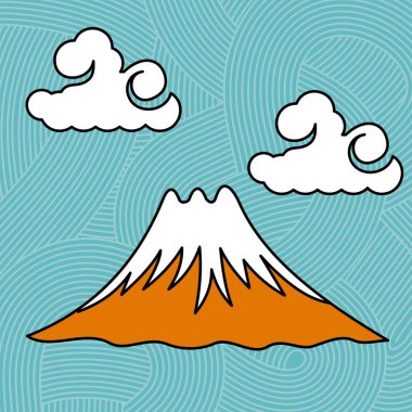 Vektör çizim kutsal Fuji Dağı