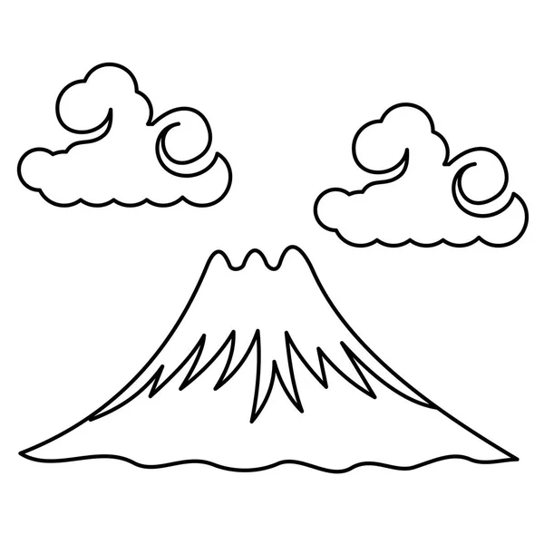 Векторні ілюстрації Священна гора Фудзі — стоковий вектор