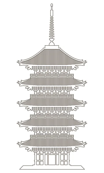 Векторні ілюстрації пагода — стоковий вектор